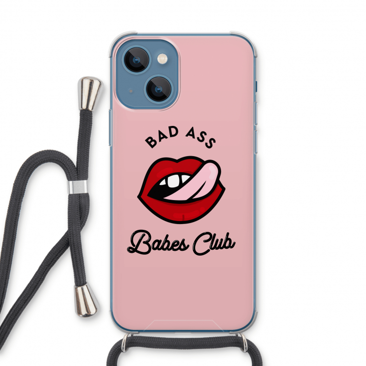 Badass Babes Club: iPhone 13 Transparant Hoesje met koord
