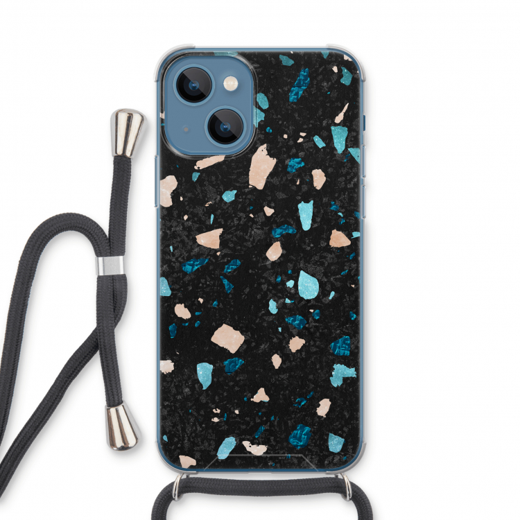 Terrazzo N°11: iPhone 13 Transparant Hoesje met koord