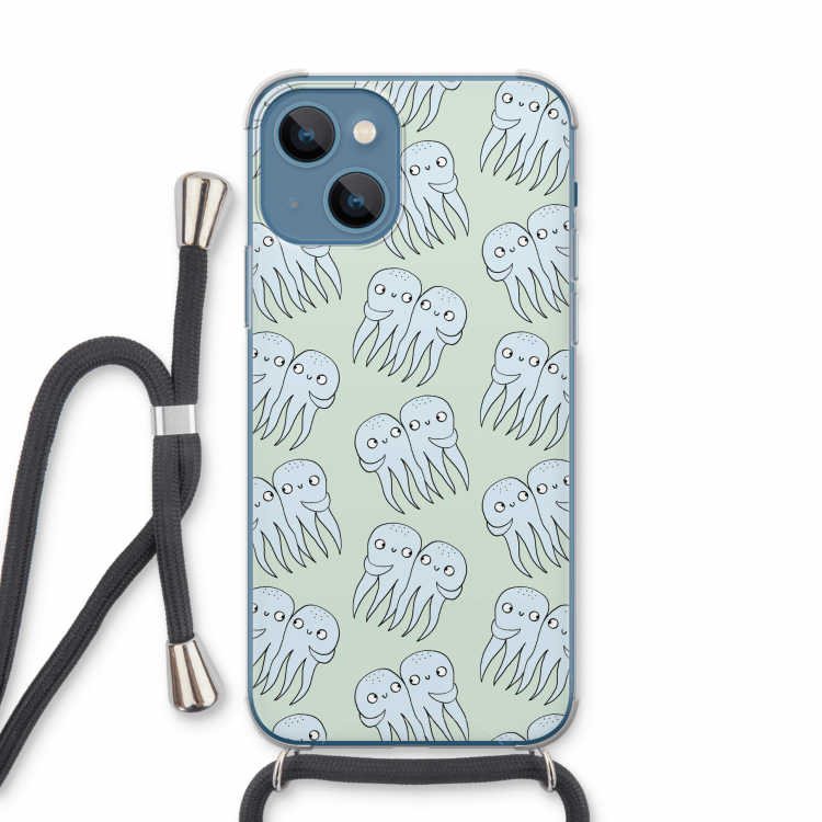Octopussen: iPhone 13 Transparant Hoesje met koord