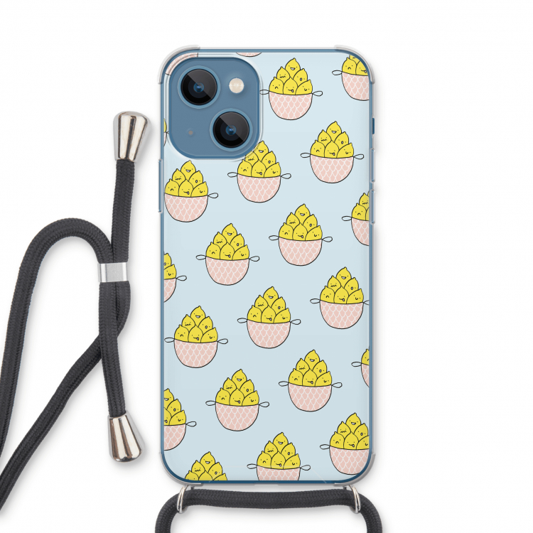 Citroenen: iPhone 13 Transparant Hoesje met koord