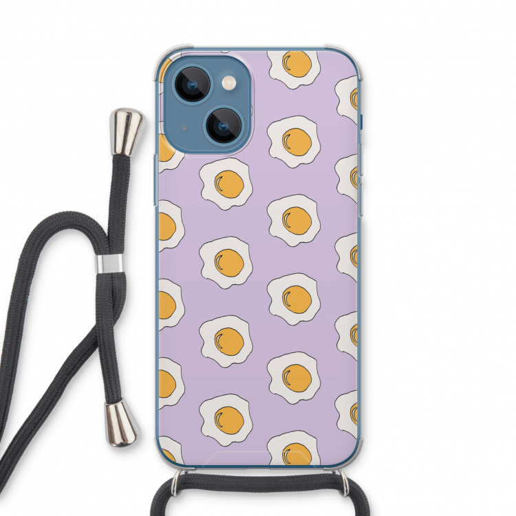 Bacon to my eggs #1: iPhone 13 Transparant Hoesje met koord