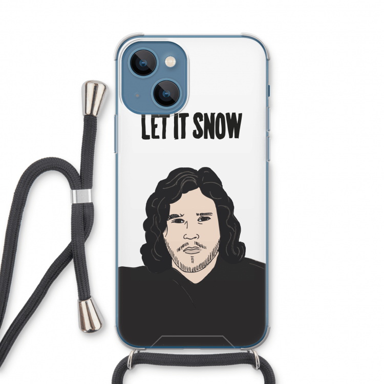 Let It Snow: iPhone 13 Transparant Hoesje met koord