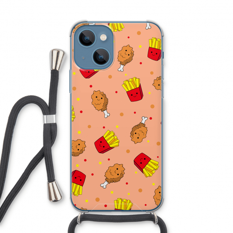 Chicken 'n Fries: iPhone 13 Transparant Hoesje met koord