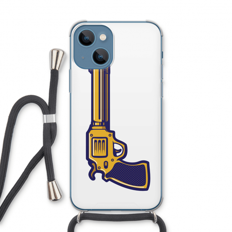 Pew Pew Pew: iPhone 13 Transparant Hoesje met koord