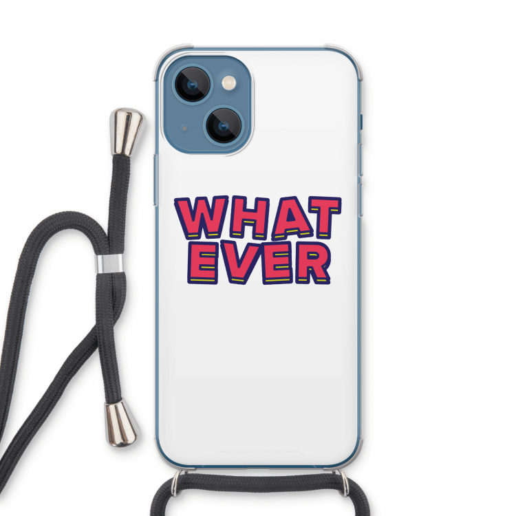 Whatever: iPhone 13 Transparant Hoesje met koord