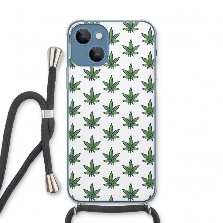 Weed: iPhone 13 Transparant Hoesje met koord