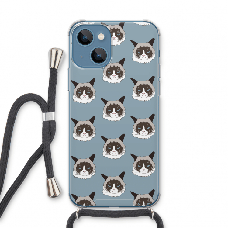 It's a Purrr Case: iPhone 13 Transparant Hoesje met koord