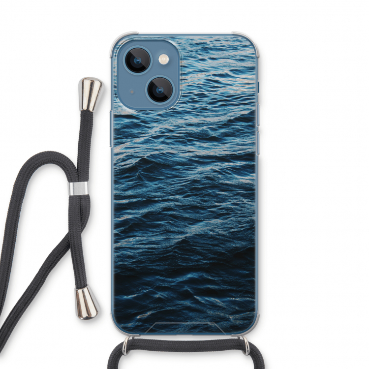 Oceaan: iPhone 13 Transparant Hoesje met koord
