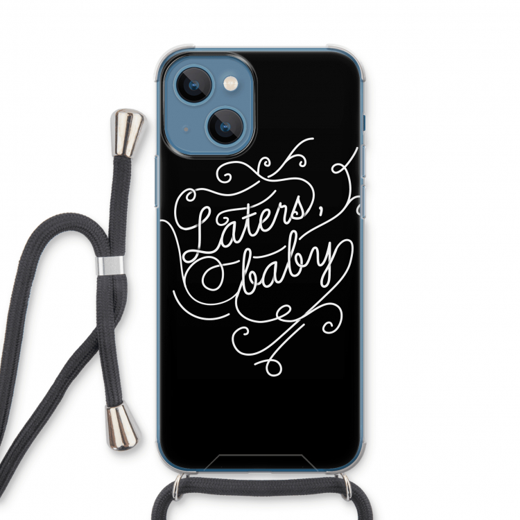 Laters, baby: iPhone 13 Transparant Hoesje met koord