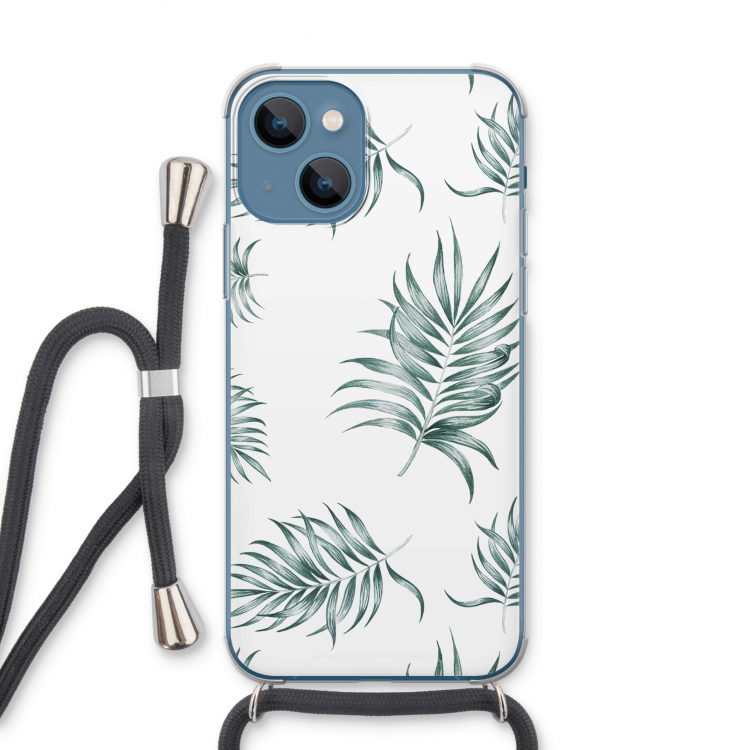 Simple leaves: iPhone 13 Transparant Hoesje met koord