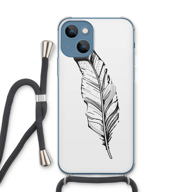 Pluim: iPhone 13 Transparant Hoesje met koord