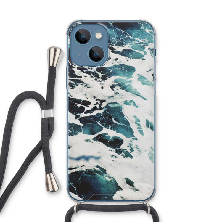 Golven: iPhone 13 Transparant Hoesje met koord