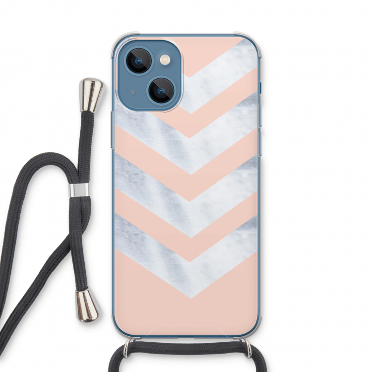Marmeren pijlen: iPhone 13 Transparant Hoesje met koord
