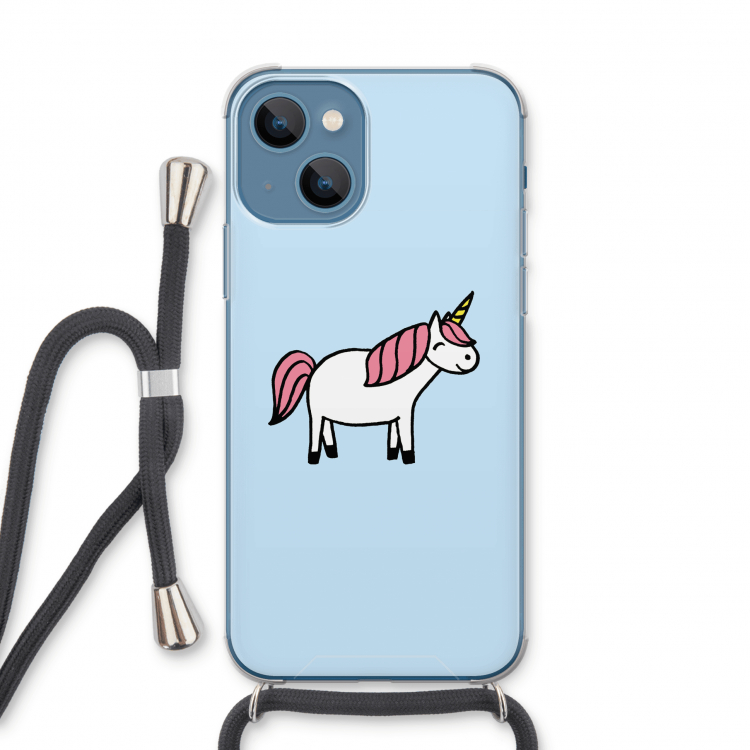 Eenhoorn: iPhone 13 Transparant Hoesje met koord