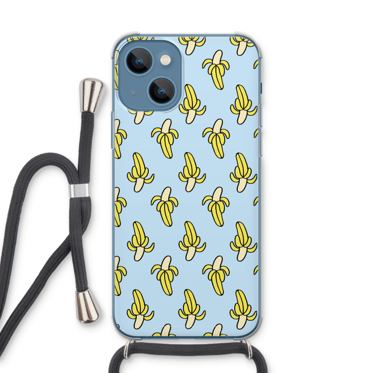 Bananas: iPhone 13 Transparant Hoesje met koord