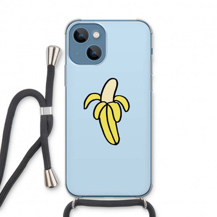 Banana: iPhone 13 Transparant Hoesje met koord