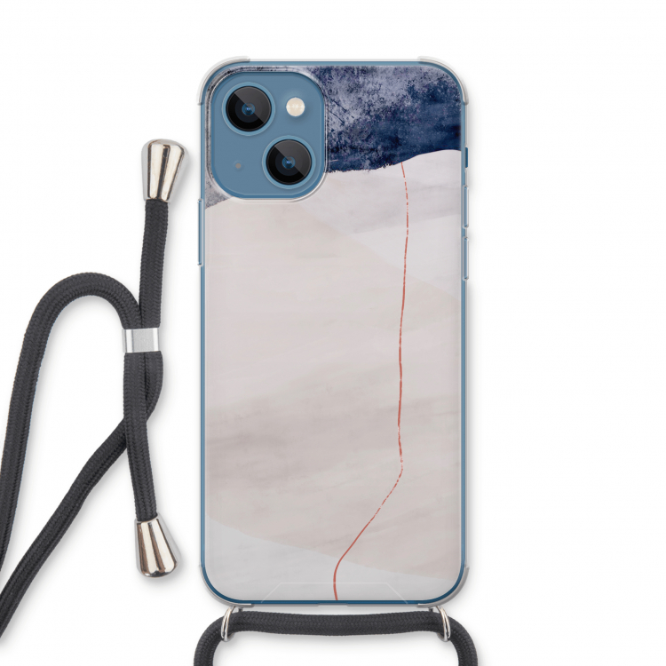 Stone White: iPhone 13 Transparant Hoesje met koord