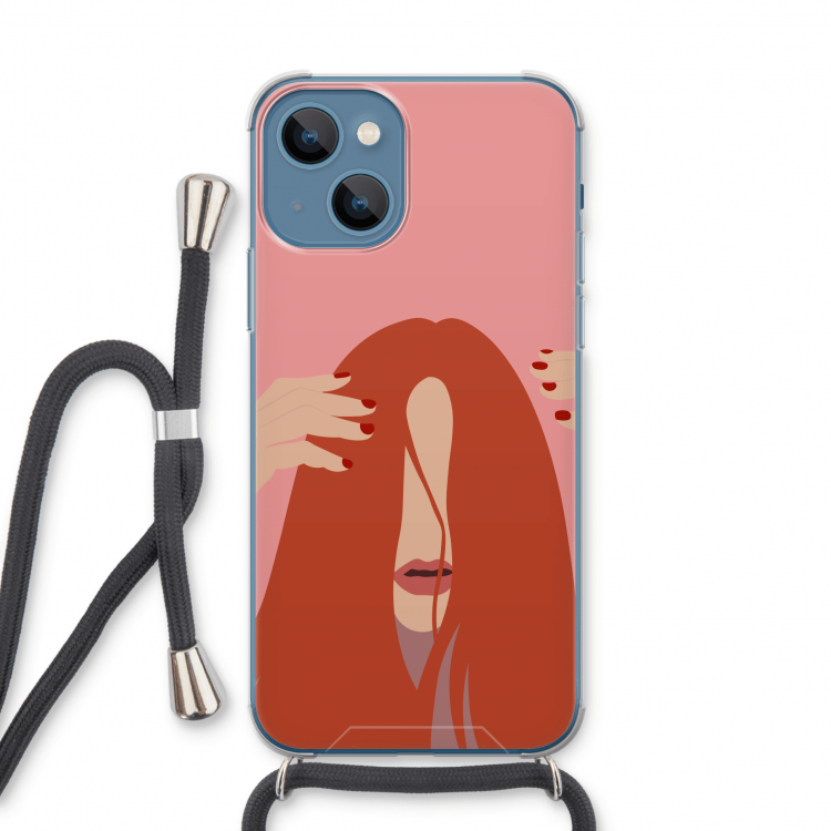 Woke up like this: iPhone 13 Transparant Hoesje met koord