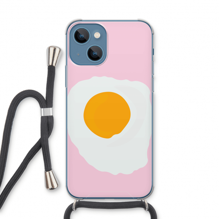 Sunny side up: iPhone 13 Transparant Hoesje met koord