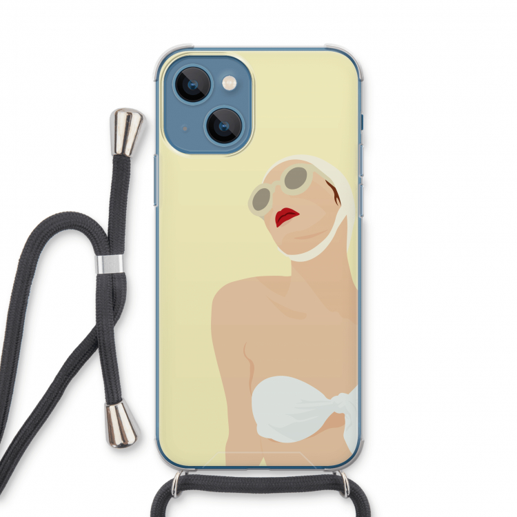 Summer: iPhone 13 Transparant Hoesje met koord