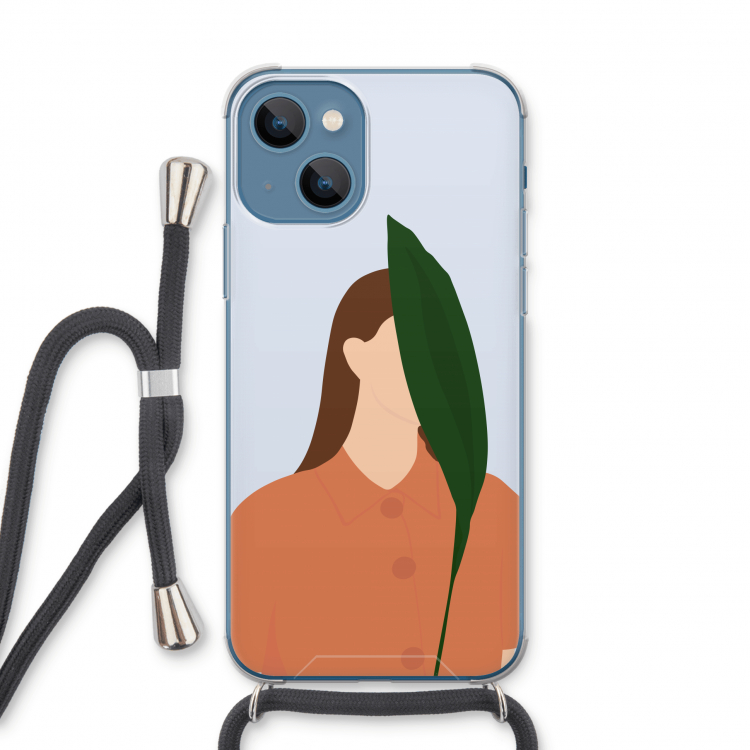 Leaf: iPhone 13 Transparant Hoesje met koord