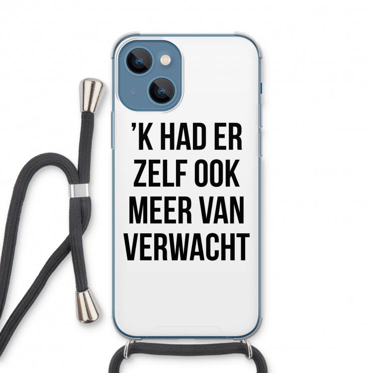 Meer verwacht: iPhone 13 Transparant Hoesje met koord