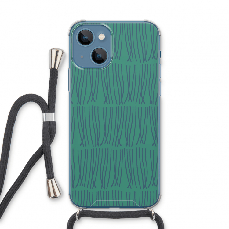 Swirls: iPhone 13 Transparant Hoesje met koord