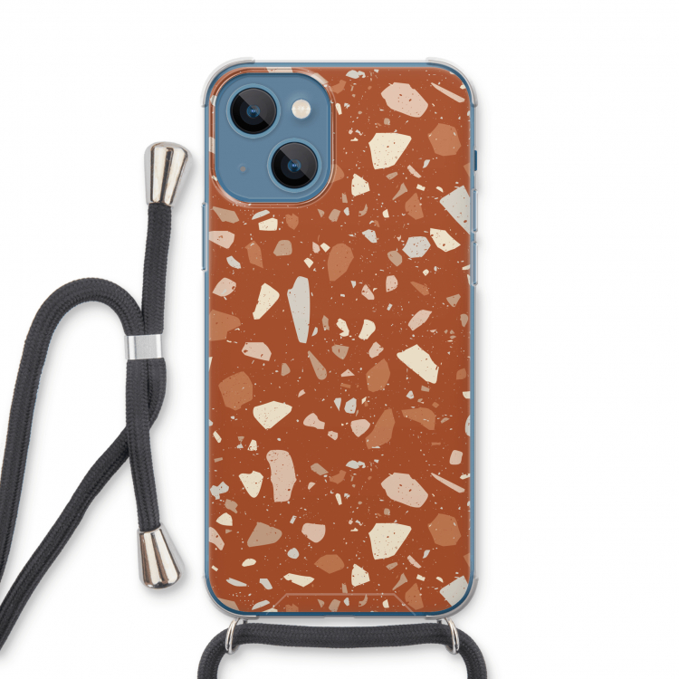 Terrazzo N°22: iPhone 13 Transparant Hoesje met koord