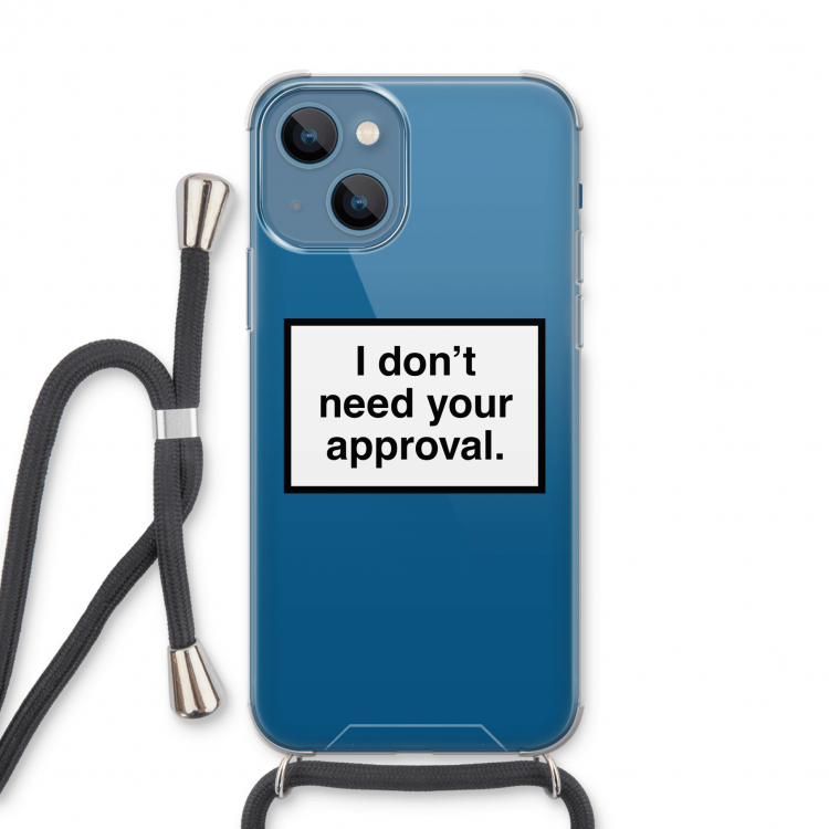Don't need approval: iPhone 13 Transparant Hoesje met koord