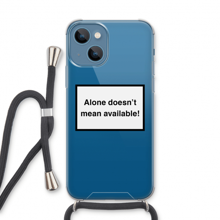 Alone: iPhone 13 Transparant Hoesje met koord