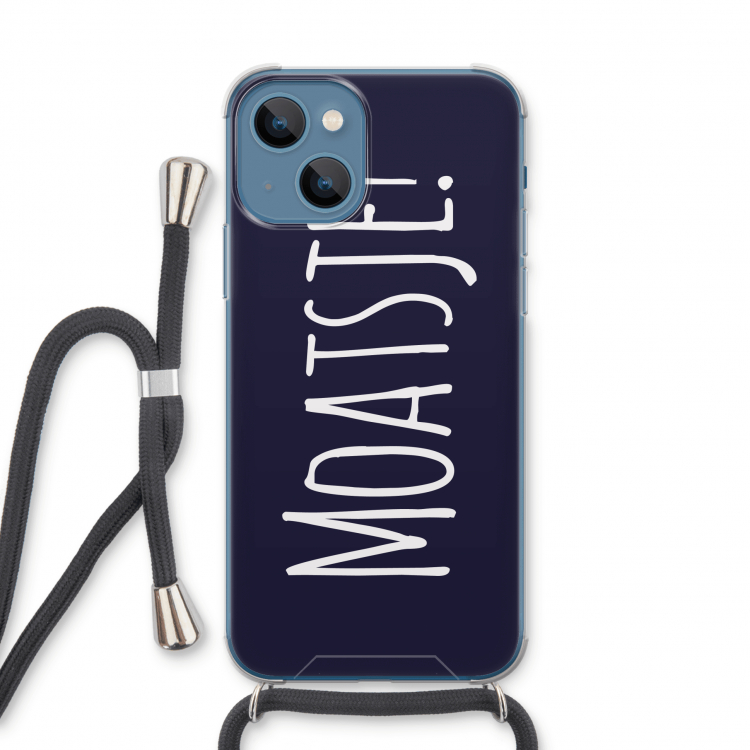 Moatsje!: iPhone 13 Transparant Hoesje met koord
