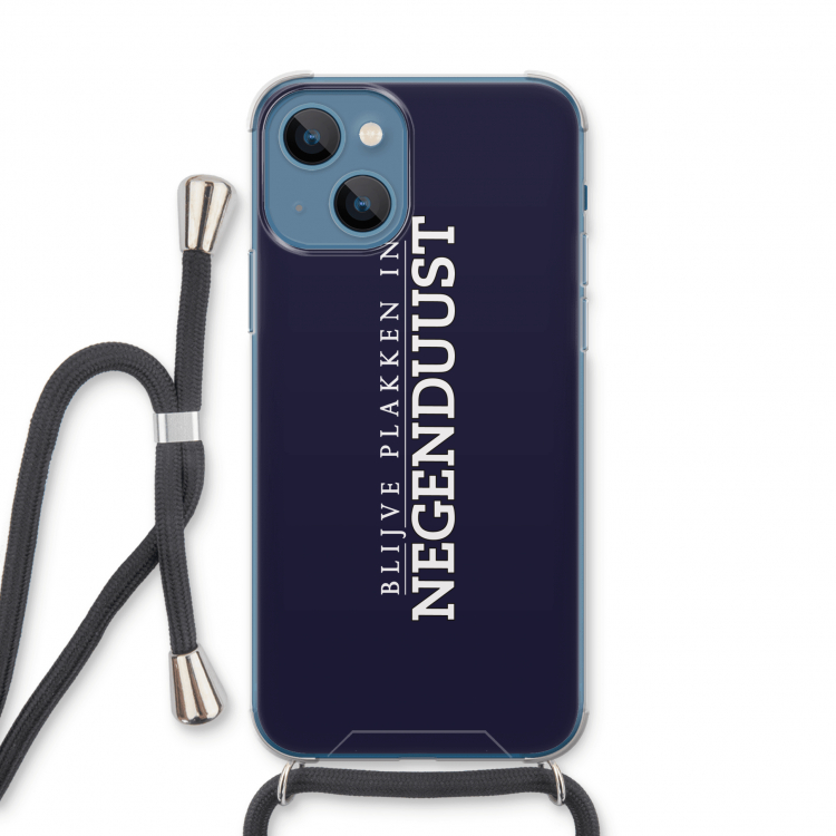 Blijve plakken in Negenduust: iPhone 13 Transparant Hoesje met koord