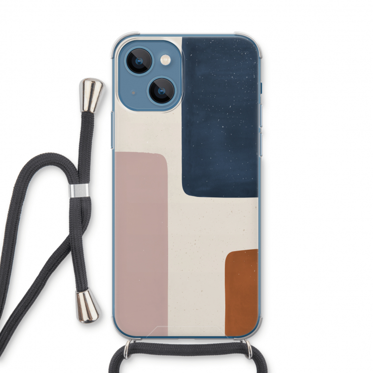 Geo #5: iPhone 13 Transparant Hoesje met koord