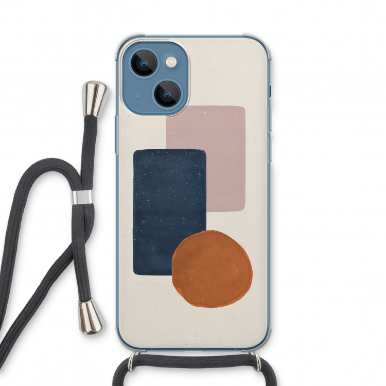 Geo #3: iPhone 13 Transparant Hoesje met koord