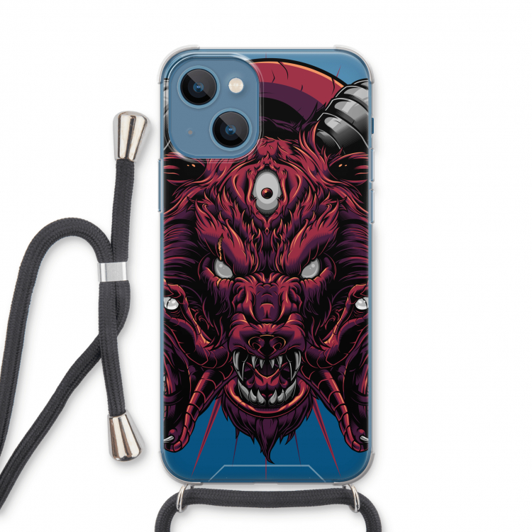 Hell Hound and Serpents: iPhone 13 Transparant Hoesje met koord