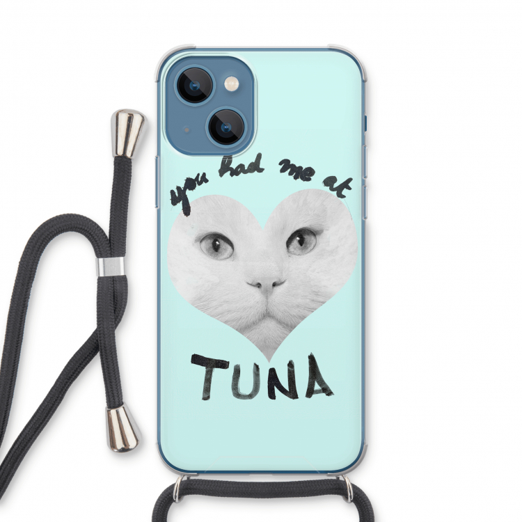 You had me at tuna: iPhone 13 Transparant Hoesje met koord