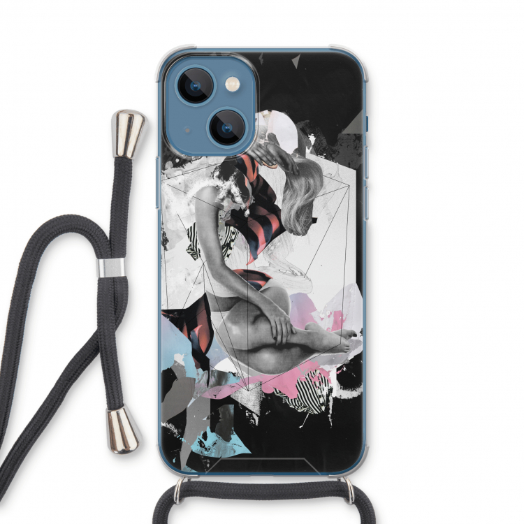 Camouflage de sommeil: iPhone 13 Transparant Hoesje met koord