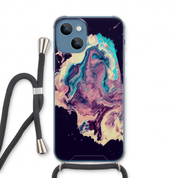 Cosmic Silence: iPhone 13 Transparant Hoesje met koord