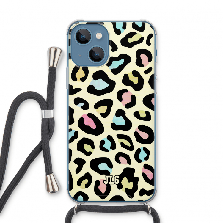 Leopard pattern: iPhone 13 Transparant Hoesje met koord