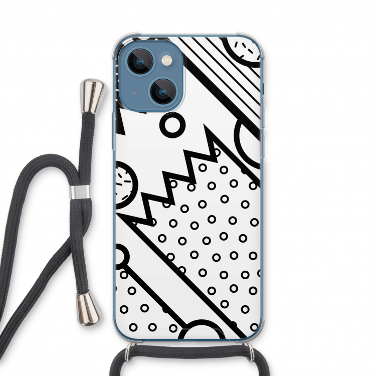 Pop Art #4: iPhone 13 Transparant Hoesje met koord