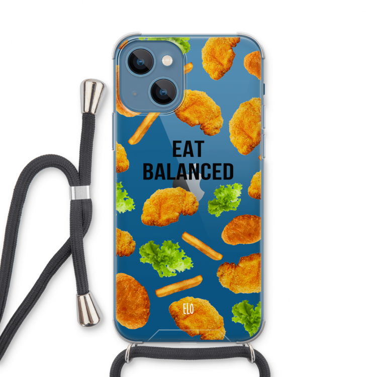 Eat Balanced: iPhone 13 Transparant Hoesje met koord