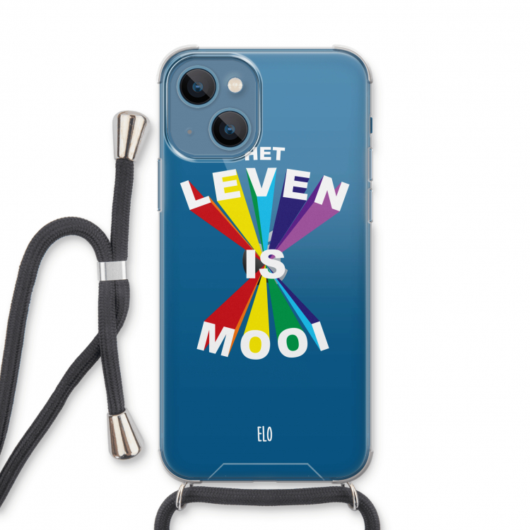Het Leven Is Mooi: iPhone 13 Transparant Hoesje met koord