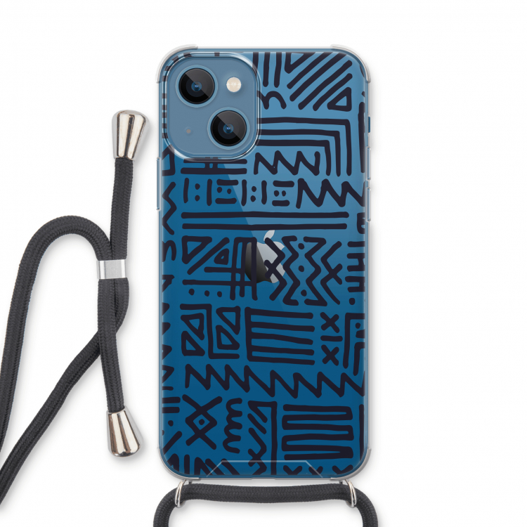 Marrakech print: iPhone 13 Transparant Hoesje met koord