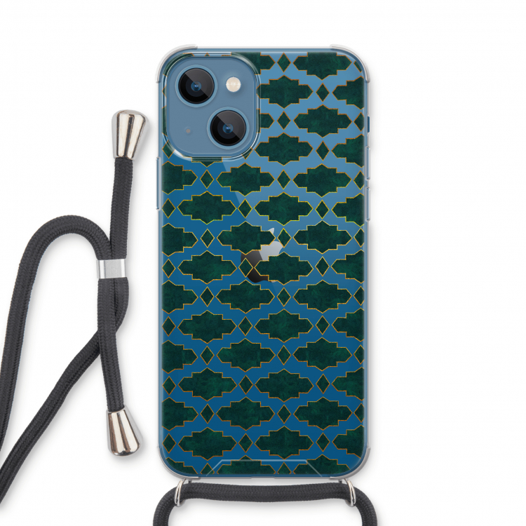Moroccan tiles: iPhone 13 Transparant Hoesje met koord