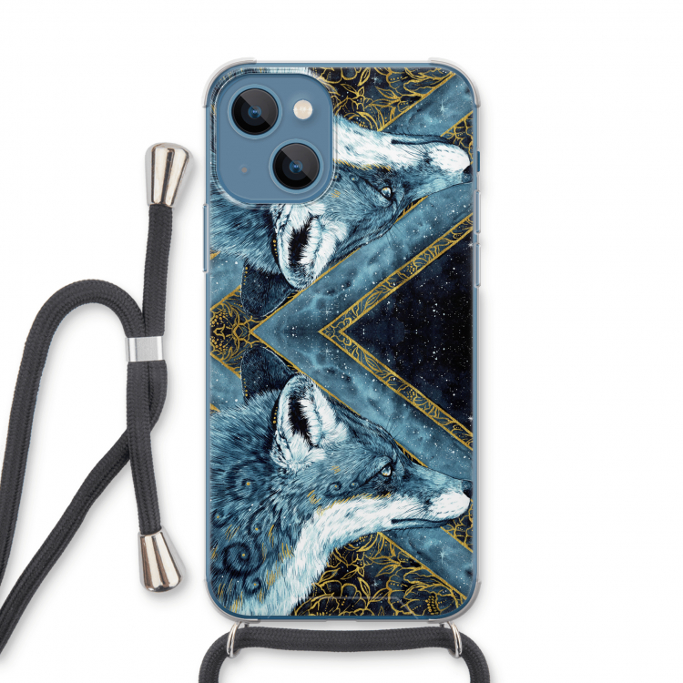 Golden Fox: iPhone 13 Transparant Hoesje met koord