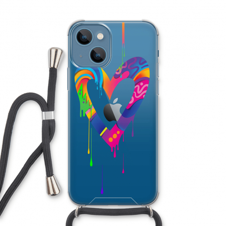 Melts My Heart: iPhone 13 Transparant Hoesje met koord