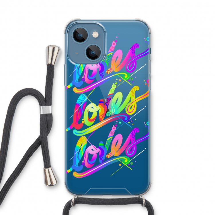 Loves: iPhone 13 Transparant Hoesje met koord