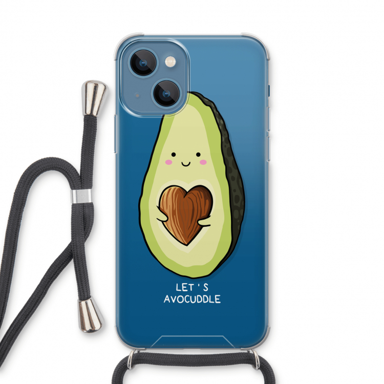 Avocuddle: iPhone 13 Transparant Hoesje met koord