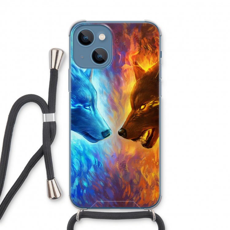 Fire & Ice: iPhone 13 Transparant Hoesje met koord
