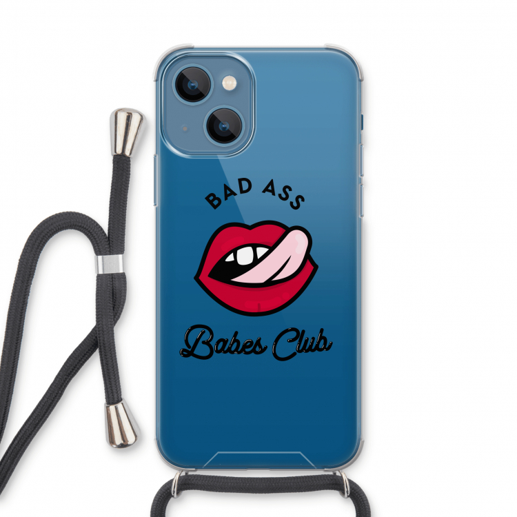 Badass Babes Club: iPhone 13 Transparant Hoesje met koord
